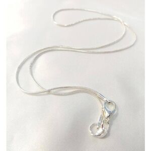 Sterling Silver 925 Plated 18 Inch Snake Chain Necklace New Thin 1/16th" Wide